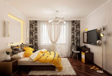 Спальня - Студия-дизайна интерьеров в Екатеринбурге