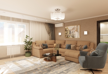 Гостиная комната - Студия-дизайна интерьеров в Екатеринбурге